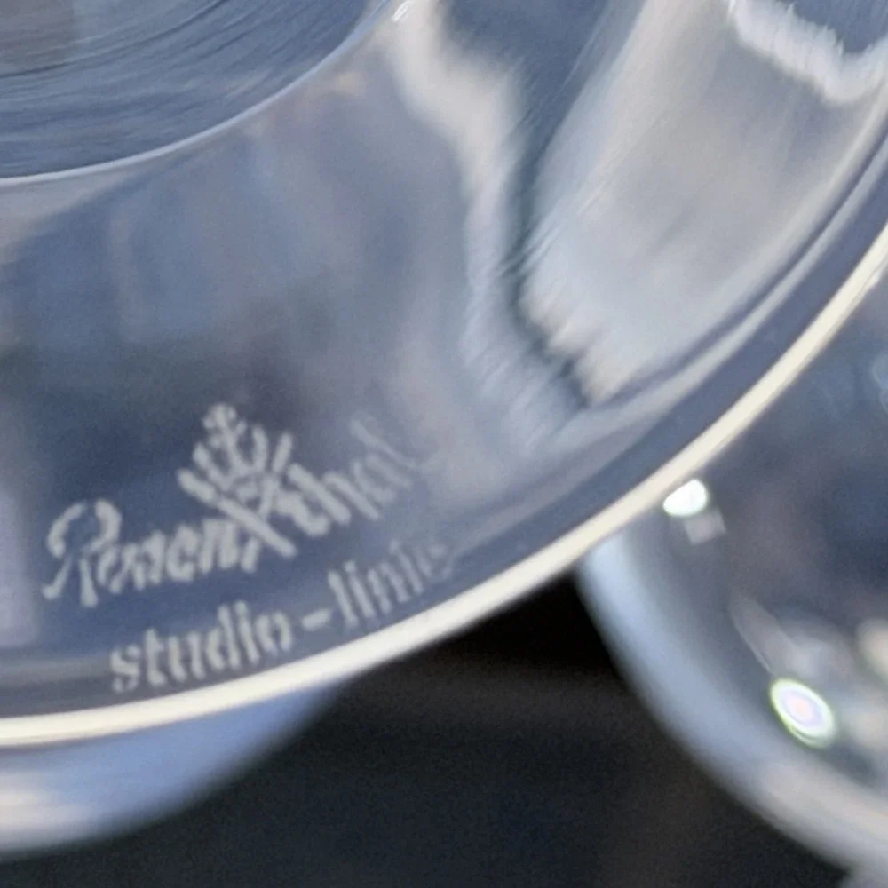 Rosenthal Studio Line Crystal Wine Glasses‎ Set 5 Beaded Stem Germany